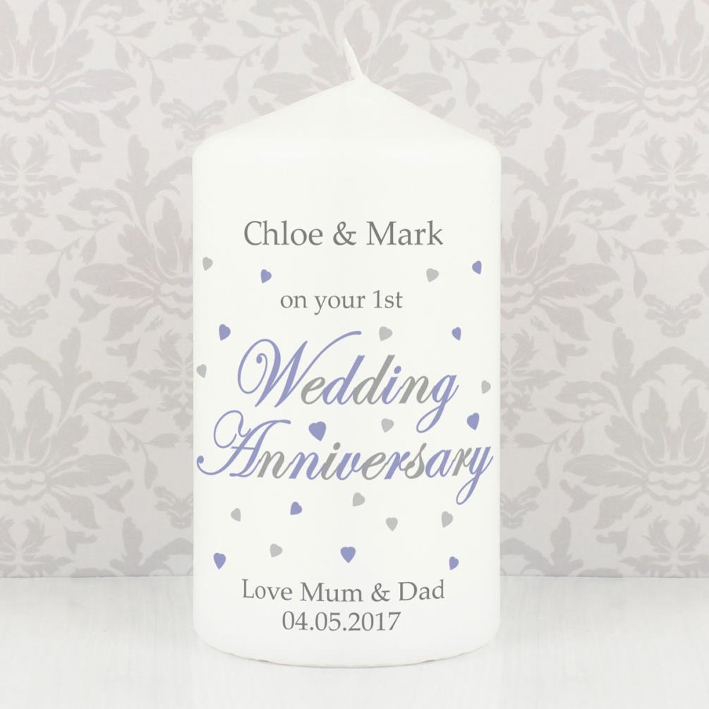 Personalised Anniversary Pillar Candle Extra Image 1